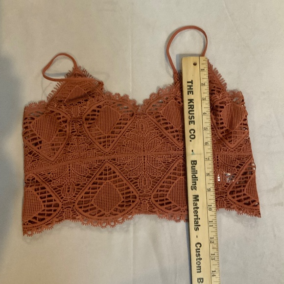 Bralette Rust/Terra Cotta Color Adjustable Straps, Elastic Back - Picture 7 of 8